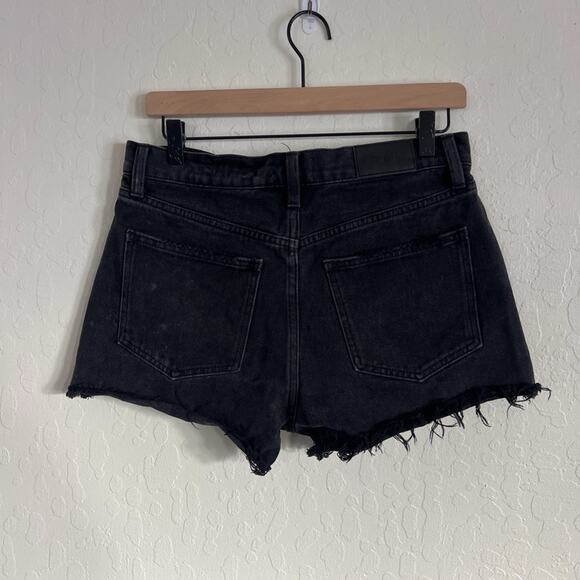 Pistola High Waisted Distressed Cutoff Denim Jean Shorts size 28 Black Summer - Picture 3 of 6